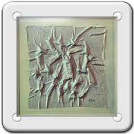 anima interiore - tempera su tela e mat. di riciclo ( tubi colore, matite ) 3D - cm 60x60 selezionata x marguttiana antichi forni MC '09