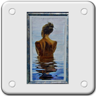 naufragar in mezzo al mar - olio su tela - cm 78x38