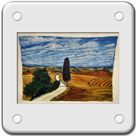 scorcio toscano - olio su tela - cm 90x60