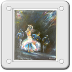 la ballerina di flamenco - olio su calce - 50*60