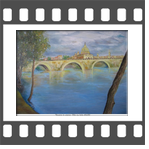 Tevere in piena - olio su tela - 40*50