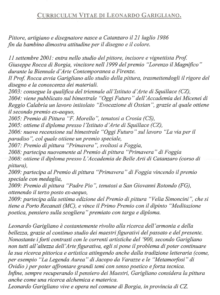 curriculum Garigliano
