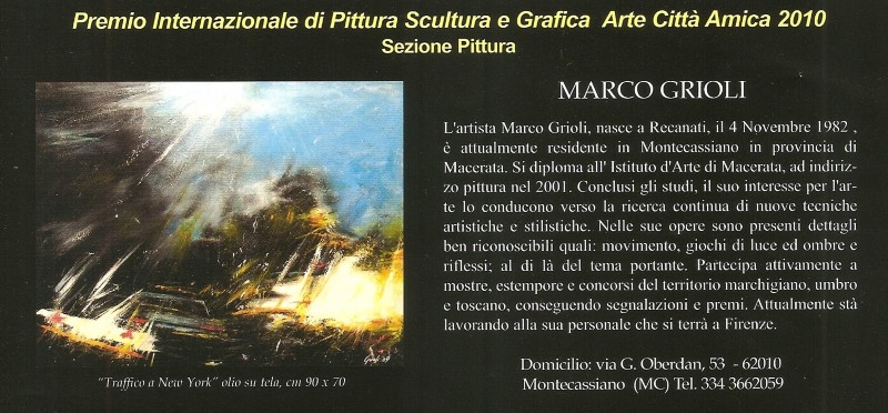 Marco Grioli - Premio Internazionale